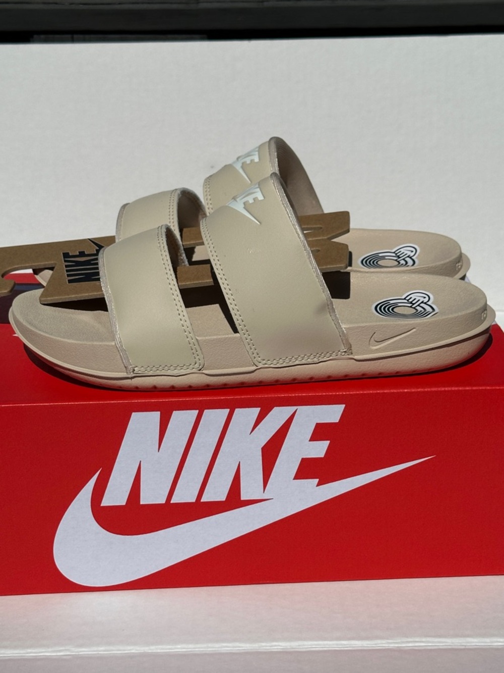 Womens Nike Tan Offcourt Recovery Plush Casual Sandal Slides - Womens 8 | 10 NEW - Picture 2 of 10